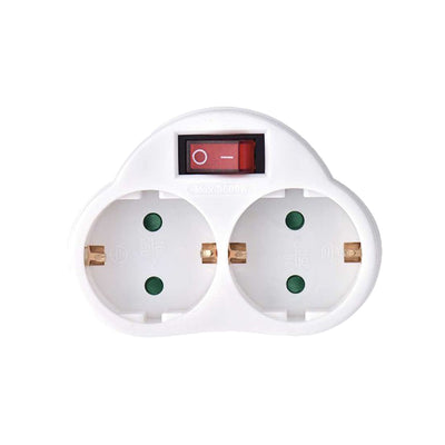 Adaptador enchufe profesional Technik 2 vías con interruptor 16A 250V con protección infantil