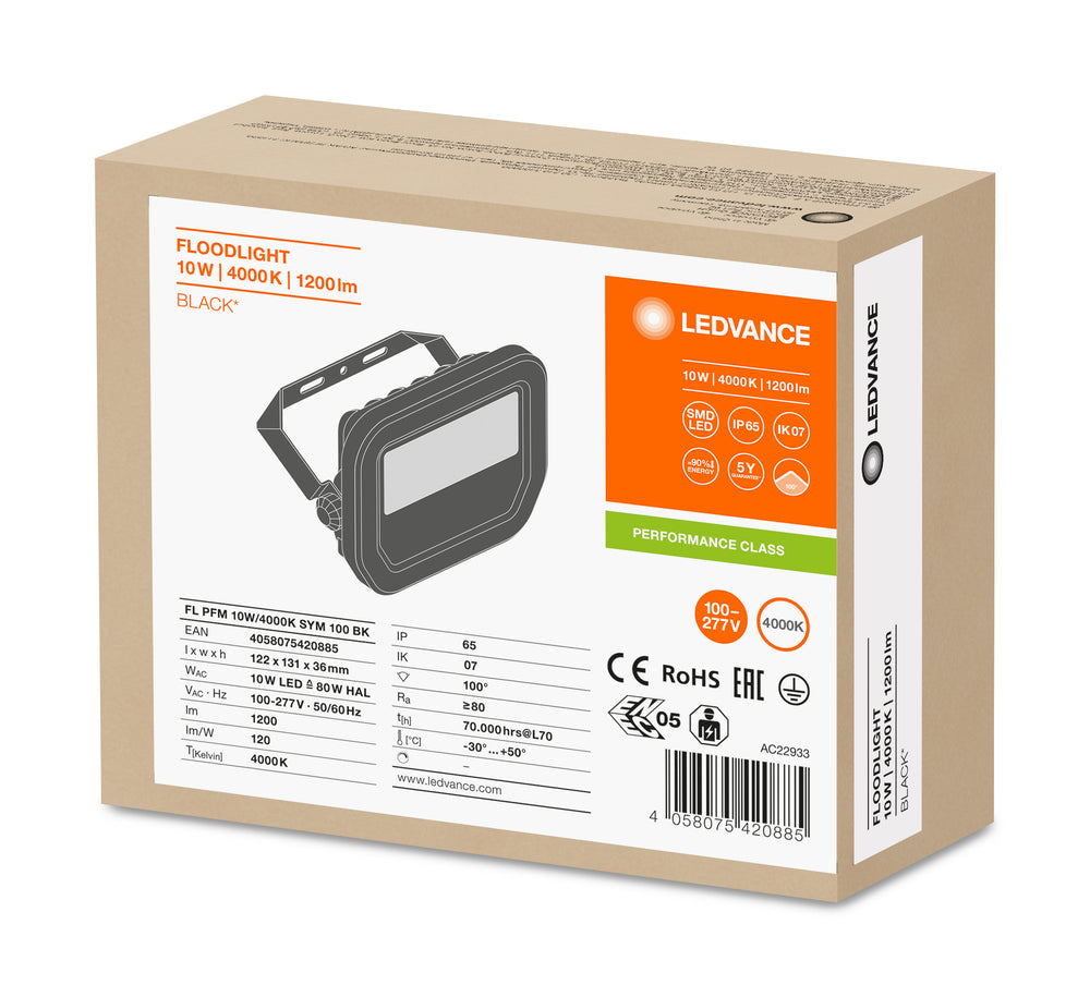 Lámpara LED Tsong 10.5W 3000K 1521 lúmenes 220-240V IP20 IK10 CRI 80 aluminio oro mate CE RoHS