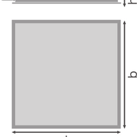 Panel LED Tsong 33W 3000K 3630 lúmenes 60x60cm UGR<19 IP20 aluminio Blanco luz de techo sin parpadeo
