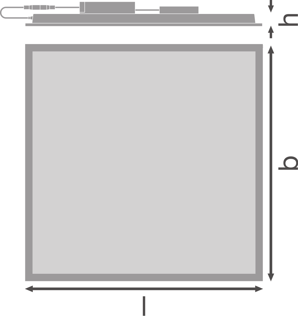 Pannello LED Tsong 60x60cm 33W 3000K 1521 lumen IP20 CRI 80 Alluminio Oro Opaco CE RoHS