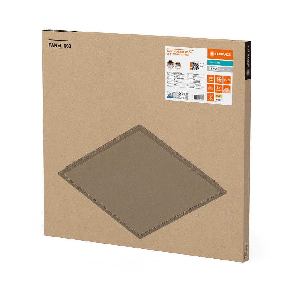 Tsong LED Panel 60x60cm 35W CCT-switch 2700K 4000K 4200 lumen UGR19 IP20 DALI dimbar