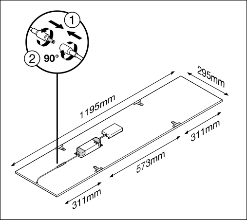 Ledvance LED Panel Comfort 33W 4320 lumens 3000K UGR<19 IP20 230V Aluminium White 120x30cm CE RoHS