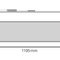 Tsong LED paneelarmatuur 33W 3000K 4320 lumen 120x30cm UGR<19 IP20 aluminium wit flikkervrij