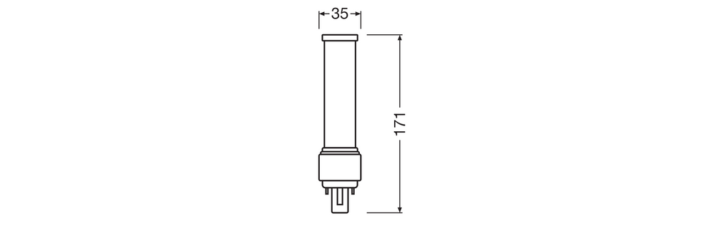 Tsong LED PLC Dulux D G24Q-3 2-Pin 10.5W 3000K 1521 lumen 230V bianco caldo fascio 120° CRI 80