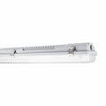 Luminaire tube LED Tsong 120cm IP65 étanche pour deux tubes LED, finition aluminium doré mat