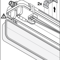 Tsong LED rørarmatur 120cm vandtæt IP65 til enkelt LED rør, holdbart aluminiumshus
