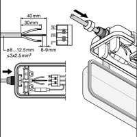 Tsong LED rørarmatur 120cm vandtæt IP65 til enkelt LED rør, holdbart aluminiumshus