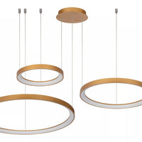 Lámpara colgante LED Lucide Vidal Ø78 cm 2700K oro mate
