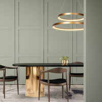 Lucide LED hanglamp - dimbaar 92W, 2700K warm goud messing afwerking - Ø 78 cm kroonluchter