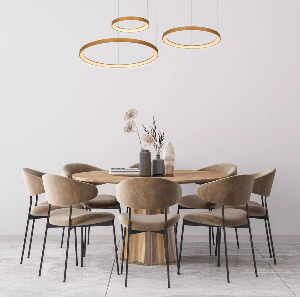Lámpara colgante LED Lucide Vidal Ø78 cm 2700K oro mate