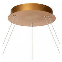 Lucide LED hanglamp - dimbaar 92W, 2700K warm goud messing afwerking - Ø 78 cm kroonluchter