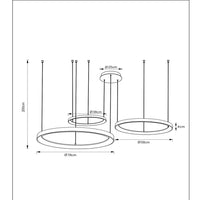 Lámpara colgante LED Lucide Vidal Ø78 cm 2700K oro mate