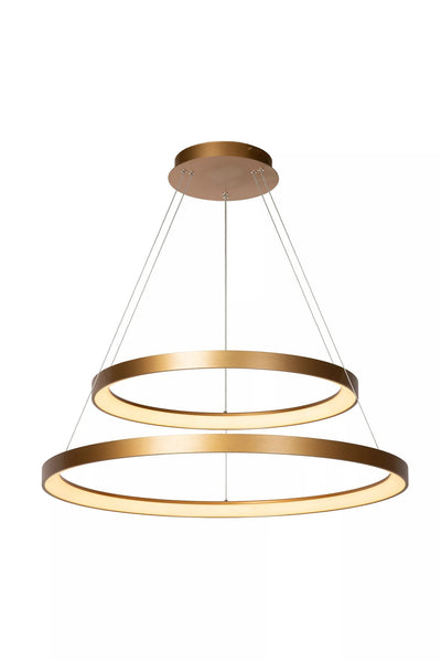 Lucide VIDAL LED hanglamp, dimbaar 92W 2700K, Ø78cm, IP20, CRI 80, matte goud messing afwerking