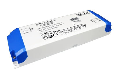 glp led voedingsadapter dimbaar 12v 100w 8.33a met ip20 en 80 cri