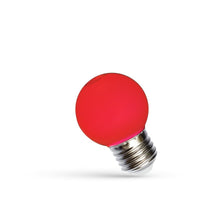 Spectrum LED G45 lamp rood E27 230V 1W - energiezuinige sfeerverlichting, 17000h levensduur, 270° stralingshoek