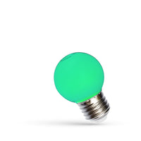 Spectrum LED lamp G45 groen 1W met E27 fitting, 230V, 270° stralingshoek, 17000 uur, CRI 80, IP20, binnengebruik