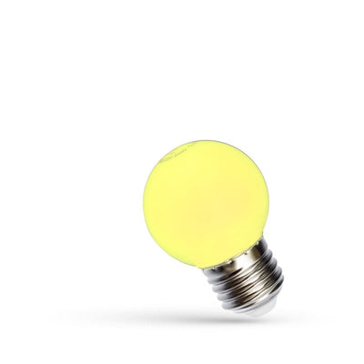 Led bol g45 e-27 230v 1w geel spectrum 17000u 270° straalhoek