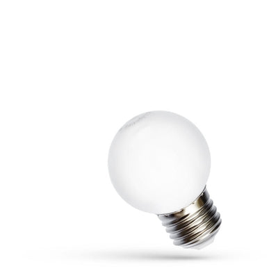 Spectrum LED ball G45 E27 RGB lamp, 230V, 1W, 260° hoek, lange levensduur, 400 lumen, niet dimbaar, binnengebruik