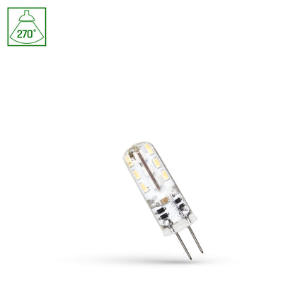 Spectrum LED G4 12V 1,5W silicon warm wit 3000K, 270° hoek, 95 lumen, CRI 80, lange levensduur, niet dimbaar