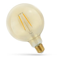 Spectrum LED glob g125 E27 230V 2W 2400K warm wit voor sfeervolle verlichting 230 lumen retro design
