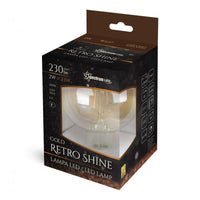 Spectrum LED glob g125 E27 230V 2W 2400K warm wit voor sfeervolle verlichting 230 lumen retro design
