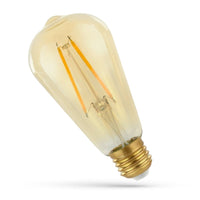 Spectrum LED lamp E27 2W met 240 lumen en 2400K warm wit licht, 300° stralingshoek, retro design, 17000 uur lifespan
