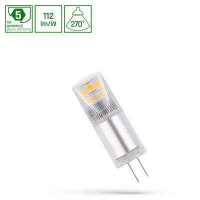 Spectrum LED G4 12V 2W 280 lúmenes NW 4000K, ángulo de emisión 270°, IP20 - sin regulador