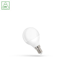 Spectrum LED bol G45 E14 1W 230V, 6000K, 90 lumen, 270° straalhoek, koel wit licht voor binnengebruik