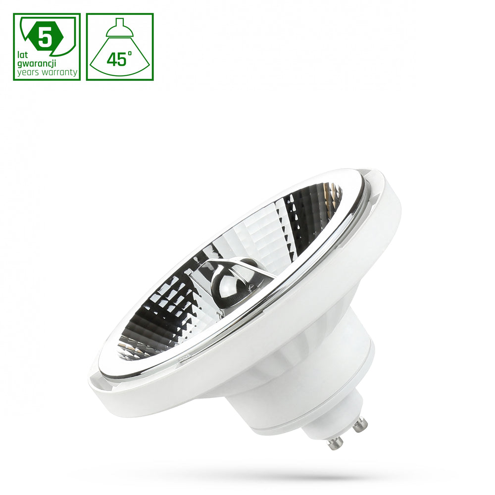 Lampe Spectrum LED AR111 GU10 12W SMD 230V, blanc naturel 4000K, 45 degrés, 1100 lumens, durée de vie de 50000 heures