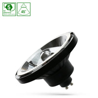 LED Spectrum AR111 GU10 12W noir, 4000K blanc neutre, 45° faisceau, 1050 lumens, CRI >80, 230V, 2 ans de garantie