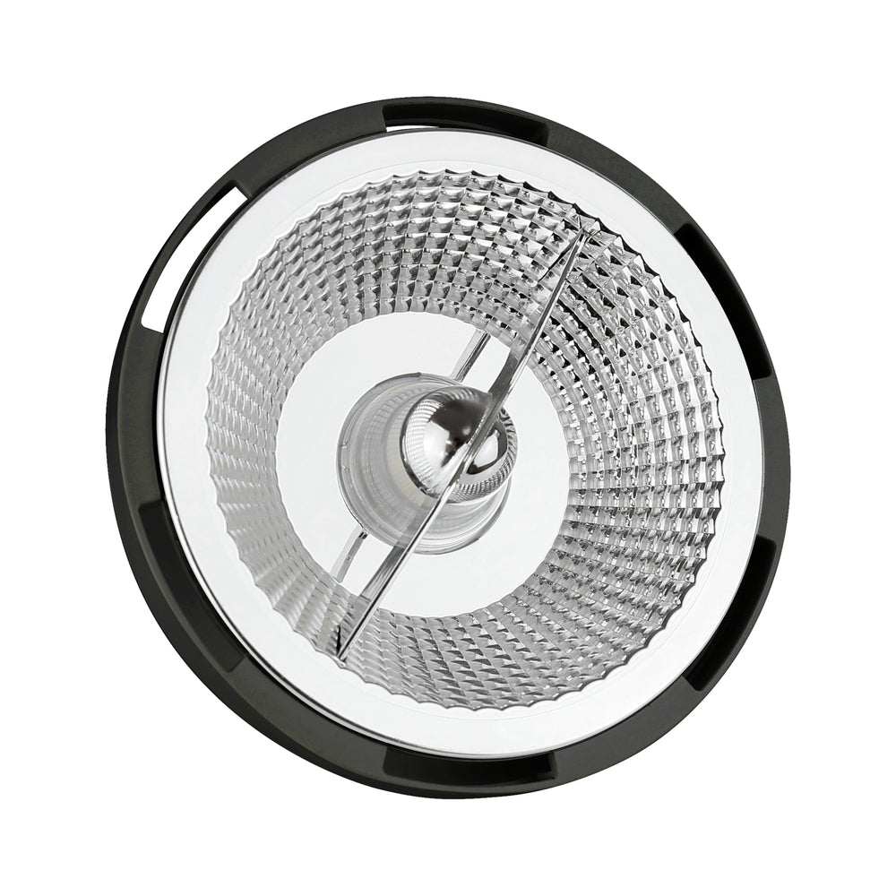 LED Spectrum AR111 GU10 12W noir, 4000K blanc neutre, 45° faisceau, 1050 lumens, CRI &gt;80, 230V, 2 ans de garantie