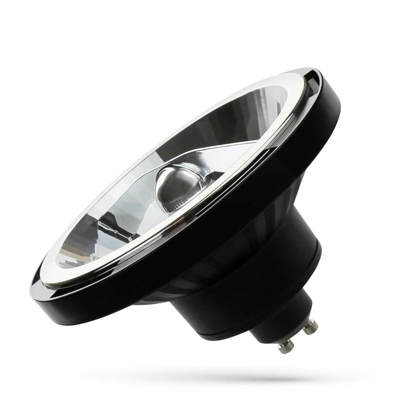 LED AR111 GU10 230V 12W COB 15° NW nero lampada spectrum con 860 lumen e 4000K per un'illuminazione intensa e mirata