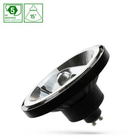 LED AR111 GU10 230V 12W COB 15° NW nero lampada spectrum con 860 lumen e 4000K per un'illuminazione intensa e mirata