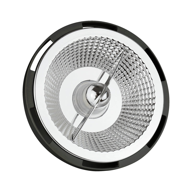 LED AR111 GU10 230V 12W COB 15° NW nero lampada spectrum con 860 lumen e 4000K per un'illuminazione intensa e mirata