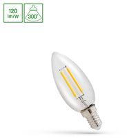 Spectrum LED kaarslamp E14 1W 4000K neutraal wit, 120 lumen, 300° stralingshoek, CRI 80, 17.000 uur levensduur
