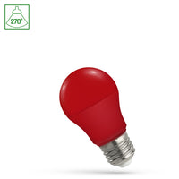 Spectrum LED GLS A50 E27 rood licht, 230V 4.9W, 270 graden, 17000 uur, IP20, niet dimbaar, plastic behuizing
