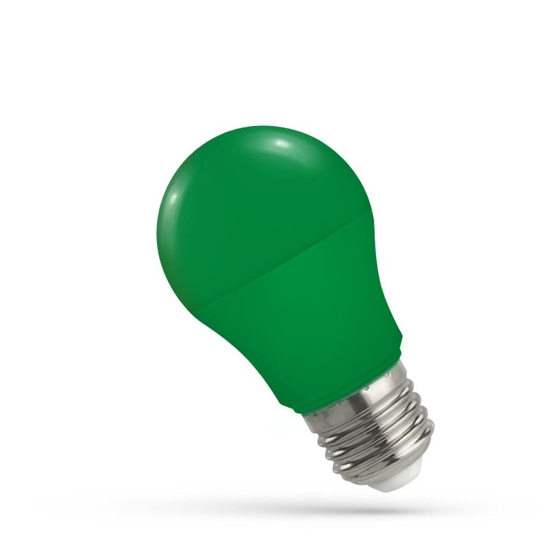 Spectrum LED gloeilamp E27 4.9W groen licht 230V, 270° straling, duurzaam met lange levensduur 17000 uur