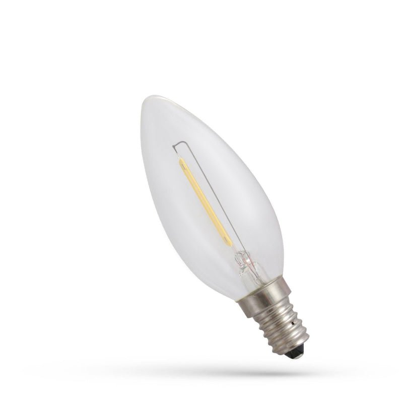 Lámpara de vela led Spectrum E14 230V 1W 1800K, 60 lúmenes, haz de luz de 300°, IP20, no regulable, luz blanca cálida