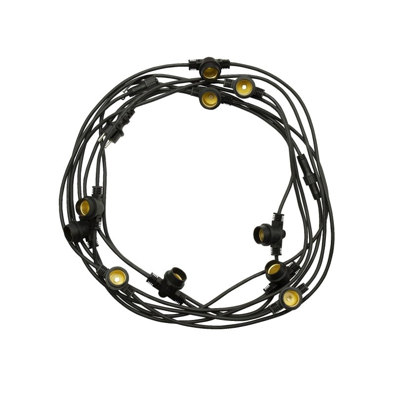 Spectrum 5m LED stringverlichting, 10xE27, zwart, IP44, 250V, binnen/buiten, -20/+40°C