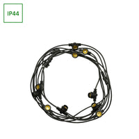 Spectrum 5m LED stringverlichting, 10xE27, zwart, IP44, 250V, binnen/buiten, -20/+40°C