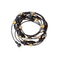 Spectrum 5m LED stringverlichting, 10xE27, zwart, IP44, 250V, binnen/buiten, -20/+40°C