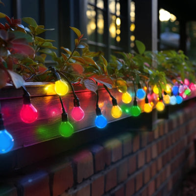 Spectrum 5m LED stringverlichting, 10xE27, zwart, IP44, 250V, binnen/buiten, -20/+40°C