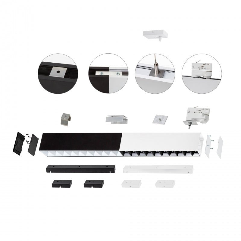 Spectrum allday inspire one 830 LED buislamp 30W zwart, 3000K, 4350 lumen, 115° oppervlak of hangend armatuur