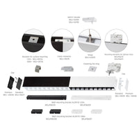 Spectrum allday inspire one 830 LED buislamp 30W zwart, 3000K, 4350 lumen, 115° oppervlak of hangend armatuur