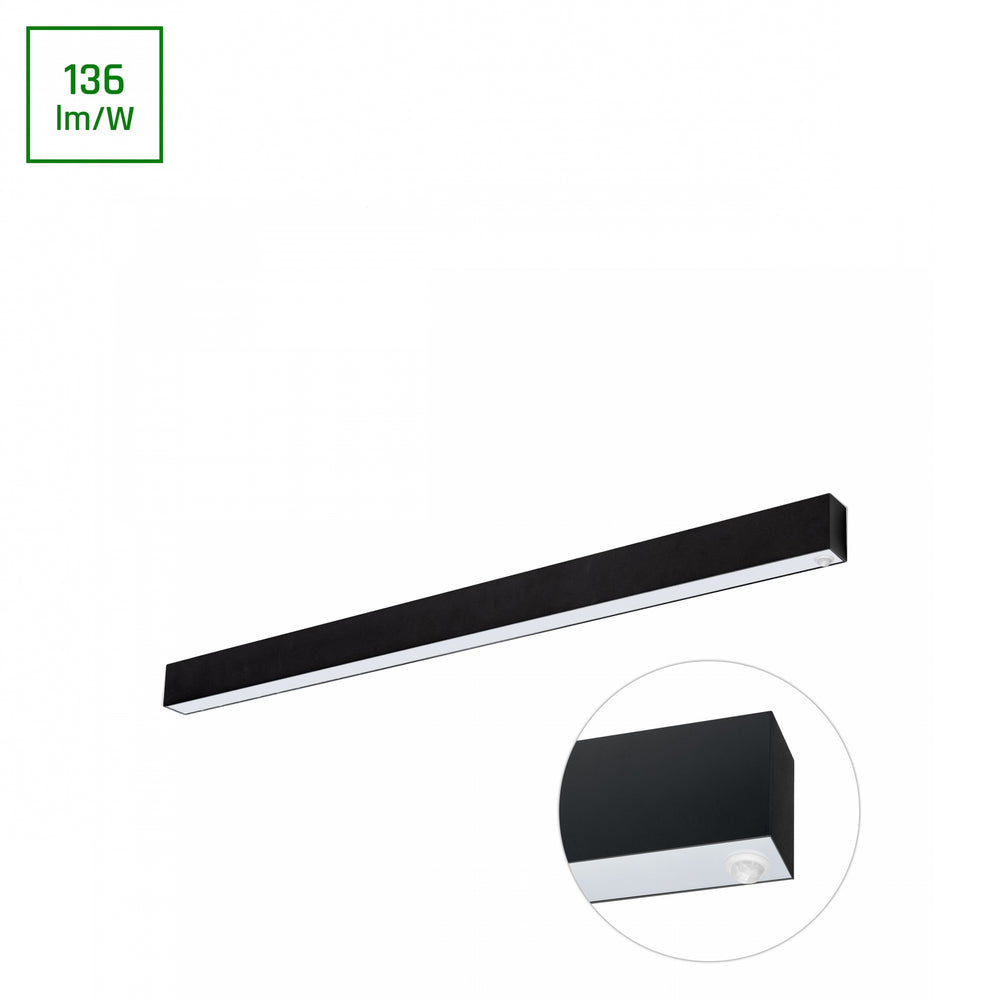 Spectrum Allday 36W LED sensor lamp met 4000K, 115° stralingshoek, 112cm zwart, 4900 lumen, IP20, 2 jaar garantie