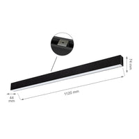Spectrum Allday 36W LED sensor lamp met 4000K, 115° stralingshoek, 112cm zwart, 4900 lumen, IP20, 2 jaar garantie