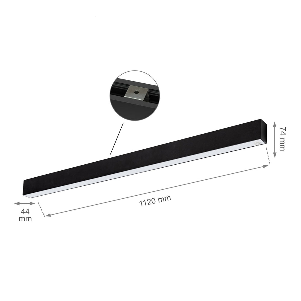 Spectrum Allday 36W LED sensor lamp met 4000K, 115° stralingshoek, 112cm zwart, 4900 lumen, IP20, 2 jaar garantie