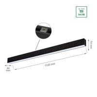 Spectrum Allday GO 36W LED lichtbalk zwart 112cm 4000K 115° hoek 4900 lumen IP20 duurzame verlichting